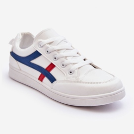 PG1 Chaussures Sport Basses Femme à Rayures Blanc Alemessa 1