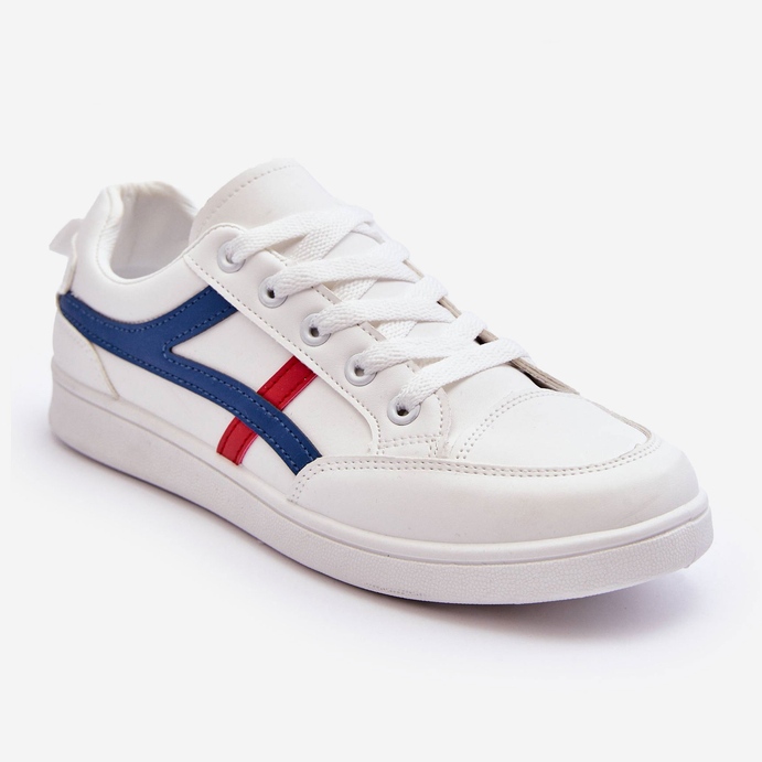 PG1 Chaussures Sport Basses Femme à Rayures Blanc Alemessa 1