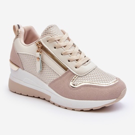 PG1 Baskets Compensées Femme Beige Et Blanc Sivan 1 PG1 Baskets Compensées Femme Beige Et Blanc Sivan 1