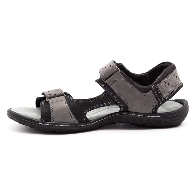 Olivier Sandales cuir homme 295K gris 2