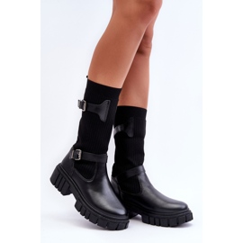 Bottes Chaussettes Femme Noir Abroze le noir 2