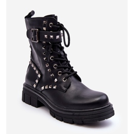 Bottes Chunky Worker avec Jets Femme Noir Tyralis le noir 1