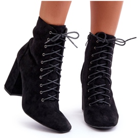 Bottes à talon en daim pour femmes noires Saolio le noir 9