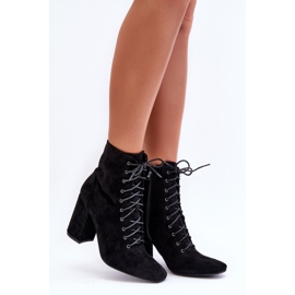 Bottes à talon en daim pour femmes noires Saolio le noir 2