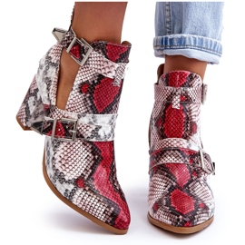 Bottes à la mode sur un talon avec des découpes Multicolore Suelo beige 10