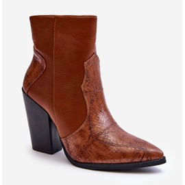 Santiags Femme Cuir Marron Fiorène brun 1 Santiags Femme Cuir Marron Fiorène brun 1