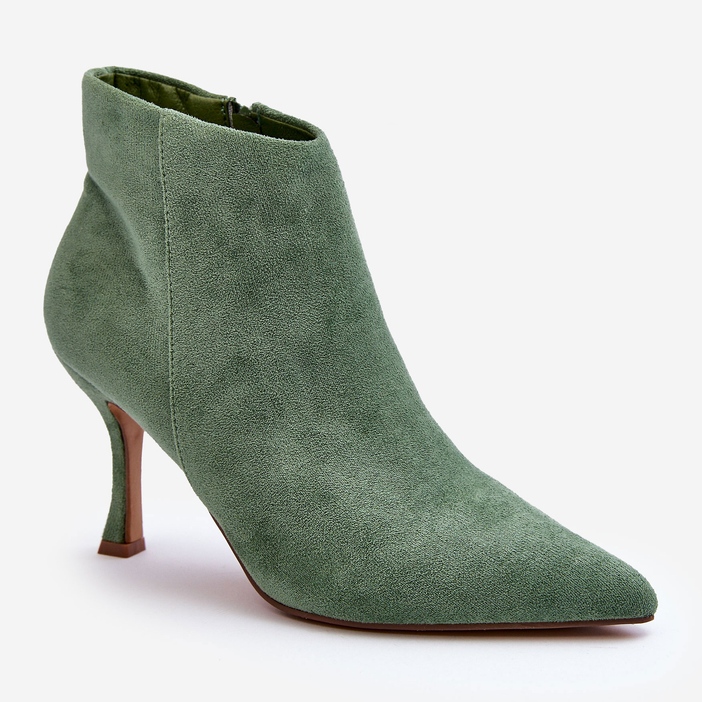WS1 Bottes à Talons Hauts en Daim pour Femme Vert Merissa 1