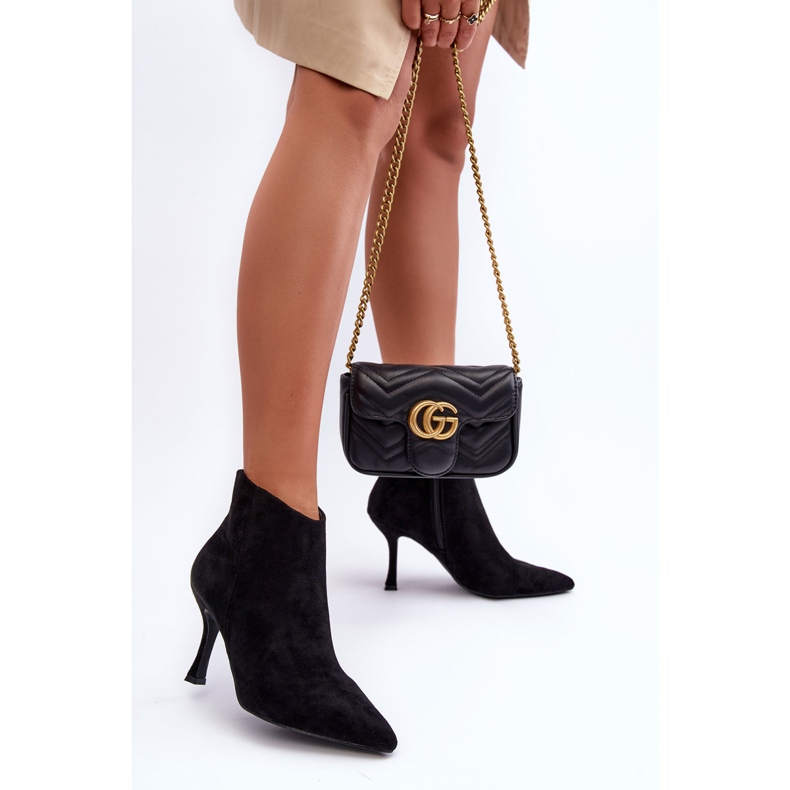 Bottes à Talons Hauts en Daim pour Femme Noir Merisa le noir 1