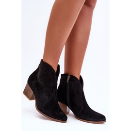 Lewski Shoes Santiags Daim Leewski EV28 Noir le noir 2