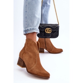 Lewski Shoes Santiags Lewski EV28 Suede Marron brun 2