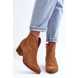 Lewski Shoes Santiags Lewski EV28 Suede Marron brun 1