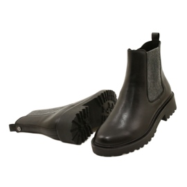 Bottes en cuir pour femmes sur le bas plus épais Caprice 9-25419-41 022 noir le noir 6