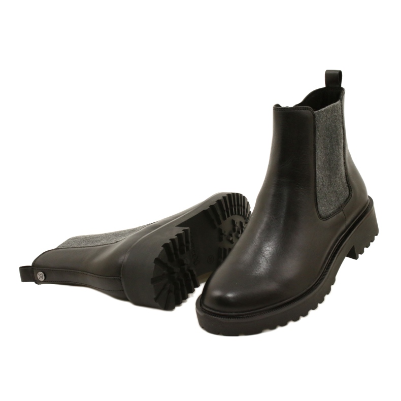 Bottes en cuir pour femmes sur le bas plus épais Caprice 9-25419-41 022 noir 6