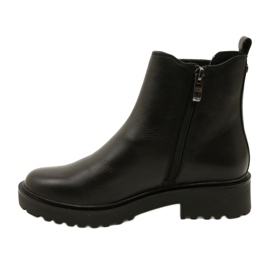 Bottes en cuir pour femmes sur le bas plus épais Caprice 9-25419-41 022 noir le noir 2