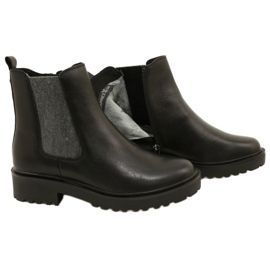 Bottes en cuir pour femmes sur le bas plus épais Caprice 9-25419-41 022 noir le noir 5