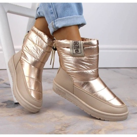 Bottes de neige métallisées Big Star W INT1589D beige doré 1