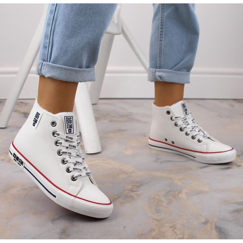 Baskets isolées Big Star W INT1898A blanc blanche 2