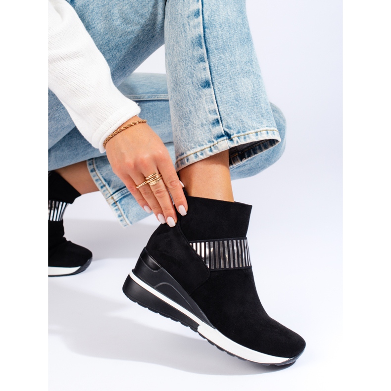 W. Potocki Bottes de sport chaudes pour femmes de Potocki noir 1
