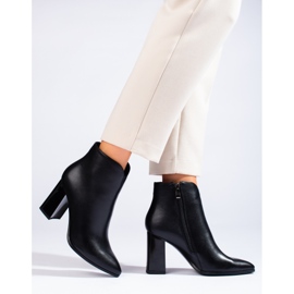 Bottes noires Shelovet classiques pour femmes en daim écologique le noir 1