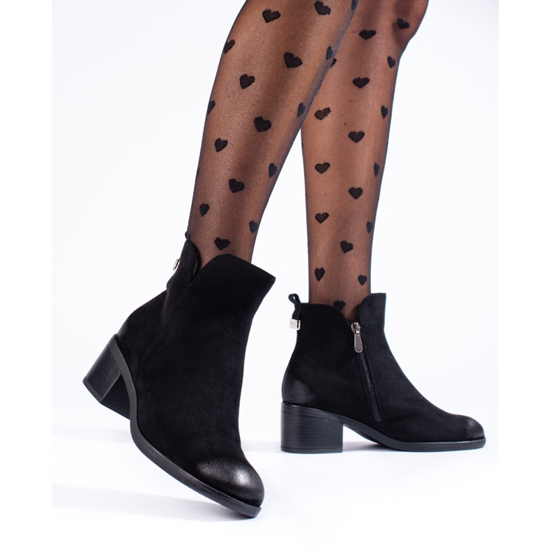 Bottines noires pour femmes sur un poteau Vinceza bas le noir 1 Bottines noires pour femmes sur un poteau Vinceza bas le noir 1
