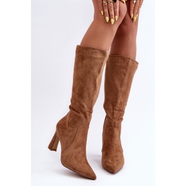 Bottes à talons en daim marron Adrolio brun 2
