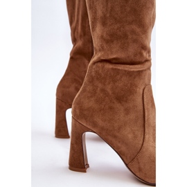 Bottes à talons en daim marron Adrolio brun 3