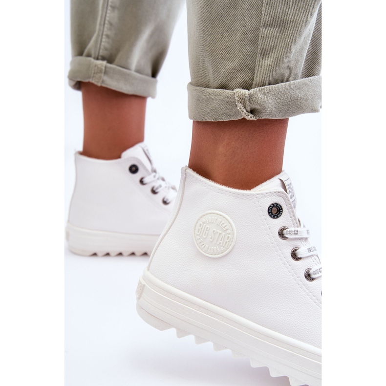 Baskets Femme Big Star High Warm White GG274108 blanc 1