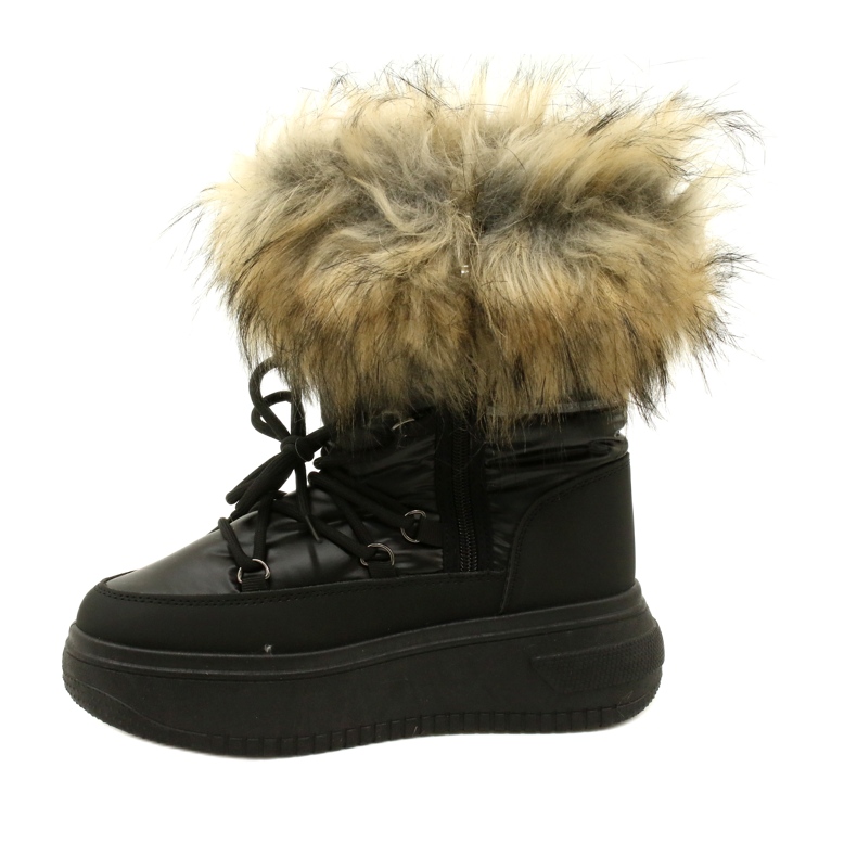 News Bottes de neige pour femmes avec fourrure 23SN26-6567 noir 4