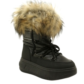 News Bottes de neige pour femmes avec fourrure 23SN26-6567 noir 3