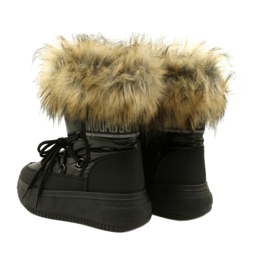 News Bottes de neige pour femmes avec fourrure 23SN26-6567 noir 6