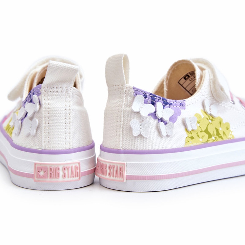 Baskets Basses Velcro Enfant Big Star LL374061 Blanc blanche 1