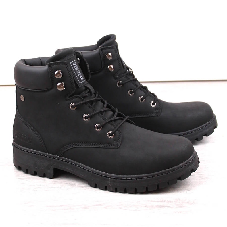 Bottes hautes pour hommes noires Big Star KK174209 1