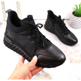Rieker Remonte D5977-01 bottes pour femmes isolées en cuir noir 1