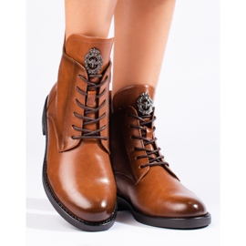 W. Potocki Bottines plates marron de Potocki brun 2