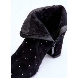 Bottines en Daim pour Femme Ornées de Clous Noir Antede le noir 8