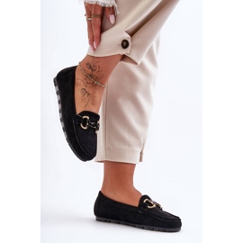 PG1 Mocassins Femme En Daim Avec Décoration Noir Dionira le noir 4