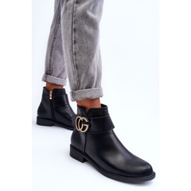 FD1 Bottes Femme Avec Décoration Noir Galos le noir 1