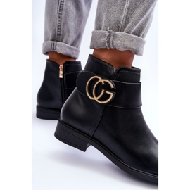 FD1 Bottes Femme Avec Décoration Noir Galos le noir 2