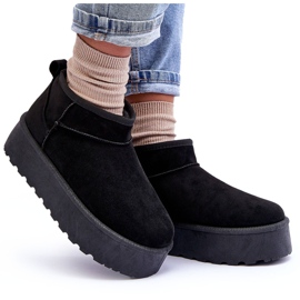 FD1 Bottes de neige en daim sur plateforme Corcoran noire le noir 9