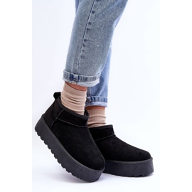 FD1 Bottes de neige en daim sur plateforme Corcoran noire le noir 2