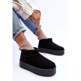 FD1 Bottes de neige en daim sur plateforme Corcoran noire le noir 8