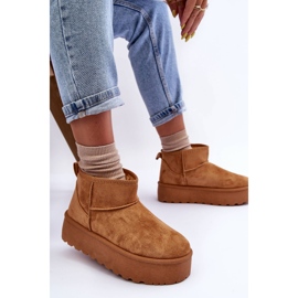 FD1 Bottes de neige en daim sur plateforme marron Corcoran brun 2