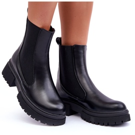 FD1 Bottines Jodhpur Classiques en Cuir Noir Isminna le noir 9