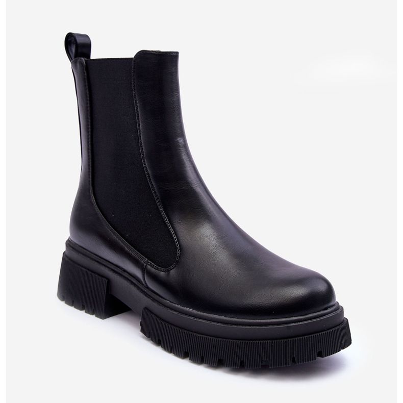 FD1 Bottines Jodhpur Classiques en Cuir Noir Isminna le noir 2