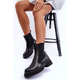 FD1 Bottines Jodhpur Classiques en Cuir Noir Isminna le noir 8