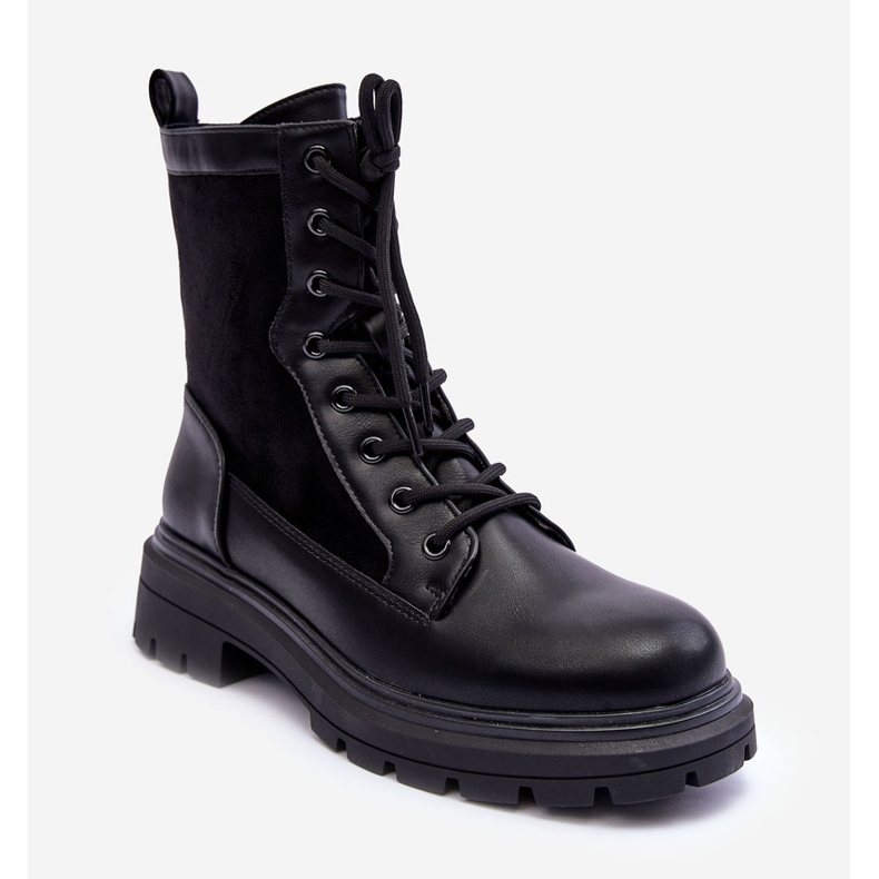 FD1 Bottes de travail en cuir pour femme Faustina noir 2