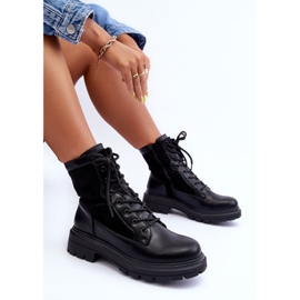 FD1 Bottes de travail en cuir pour femme Faustina noir 1