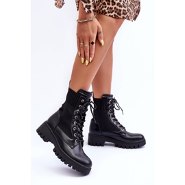 FD1 Bottes Worker Femme Avec Chaussette Noir Melaste le noir 6