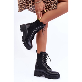 FD1 Bottes Worker Femme Avec Chaussette Noir Melaste le noir 8