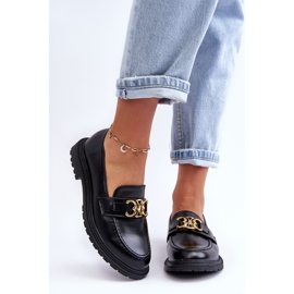 PS1 Mocassins Talons Plats Femme Noir Sincias le noir 2